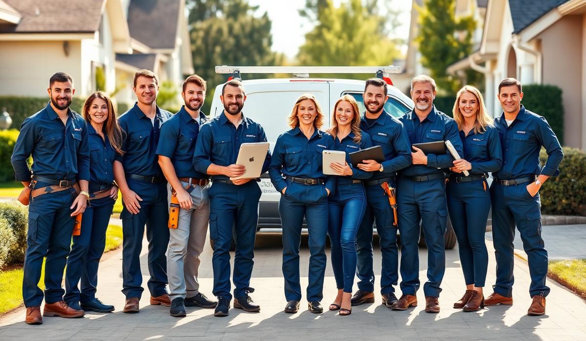 A team of professional home-service contractors ready to help homeowners