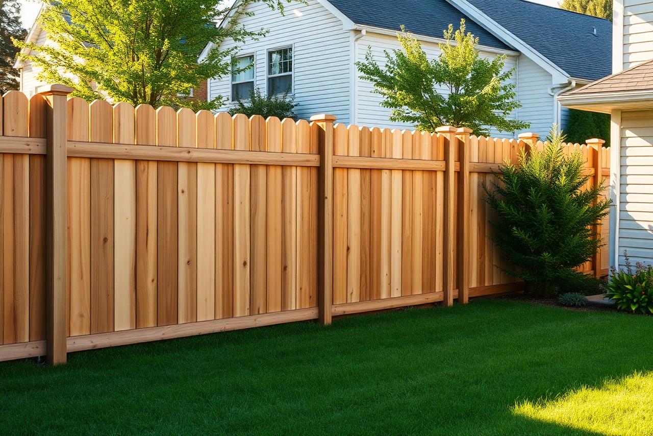 Fencing project on an American home